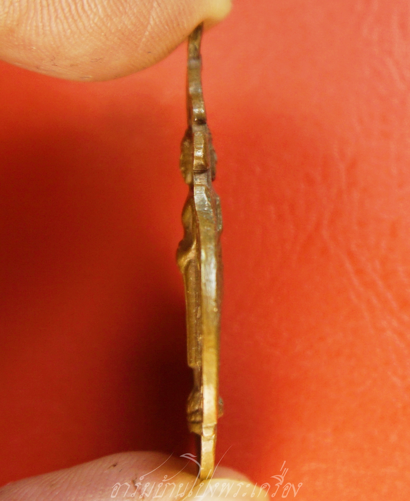 หลวงพ่อวัดบ้านแหลม หลังหลวงพ่อฤาษี วัดเพลง ปี๒๕๑๘ เนื้อทองแดงผิวไฟ(องค์ที่1)