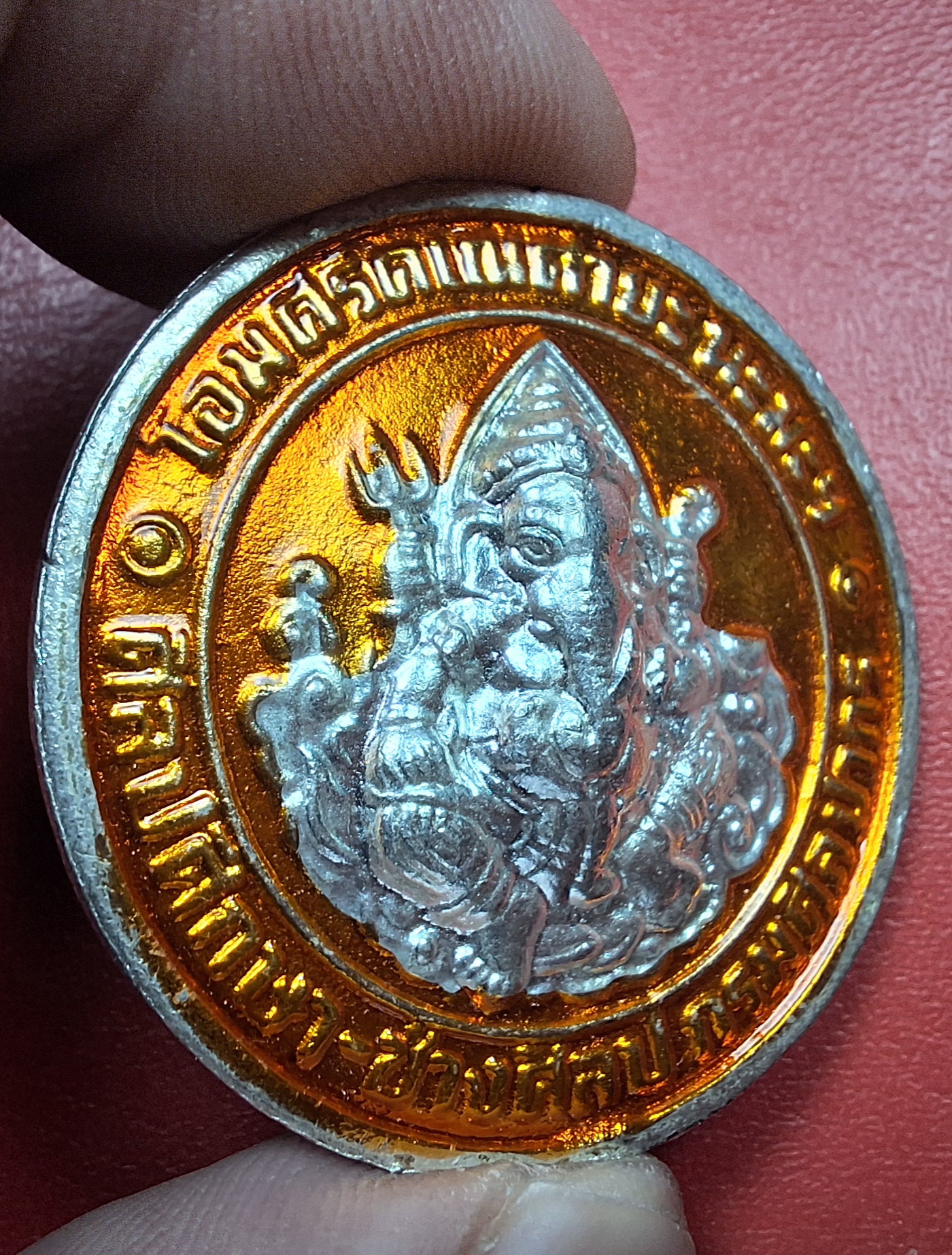 พระพิฆเนศ กรมศิลปากร ศิลป์ศึกษา-ช่างศิลป ปี๒๕๕๐ เนื้อกะไหล่เงินลงยา(องค์ที่1)