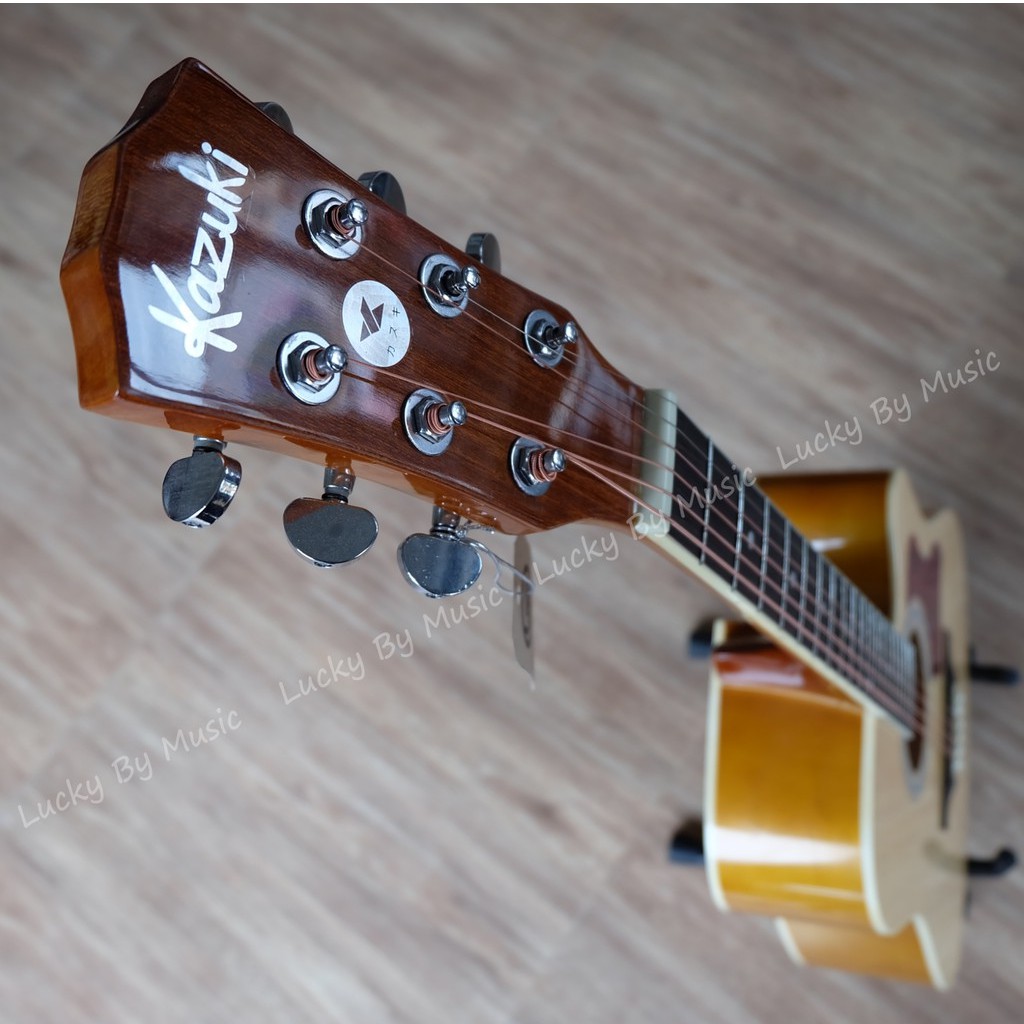 กีต้าร์โปร่ง Kazuki KZ-41C กีต้าร์ ขนาด 41 นิ้ว สีไม้ พร้อมของแถมสุดคุ้ม เล่นง่าย สบายมือ - รับประกัน