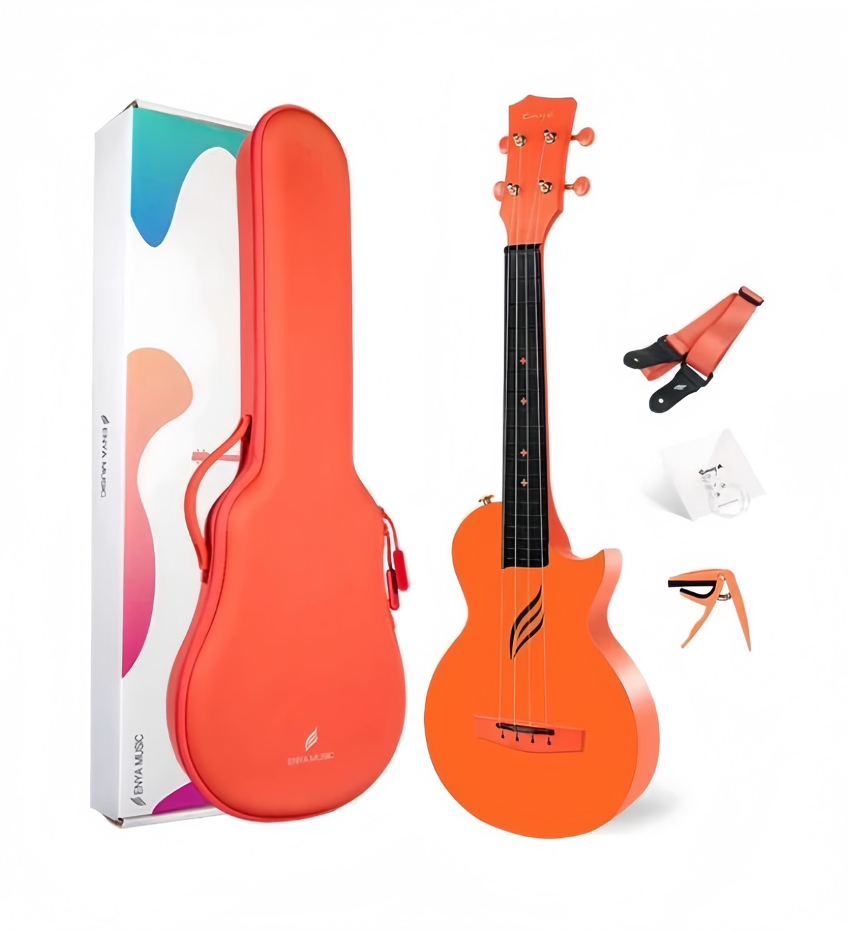 NEW!! อูคูเลเล่ Enya Nova U ทรง Concert ขนาด 23 นิ้ว Concert Ukulele บอดี้คาร์บอนไฟเบอร์และโพลีคาร์บอเนต ของแถมพรีเมี่ยม