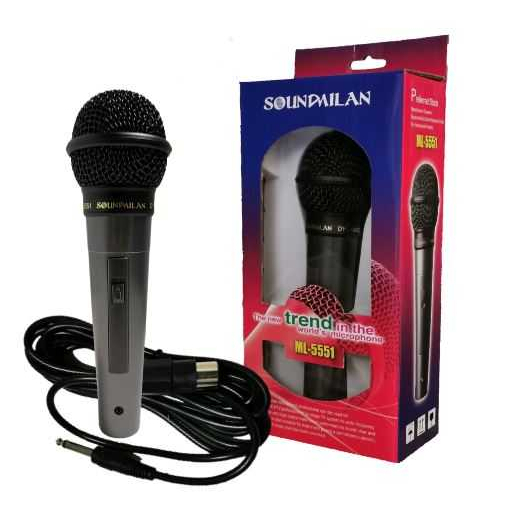 #รับประกัน💥 ไมโครโฟน ไมค์สาย Soundmilan รุ่น ML-5551 วัสดุคุณภาพดี แข็งแรง เสียงดี ไมค์ร้องเพลง - พร้อมสายสัญญาณ