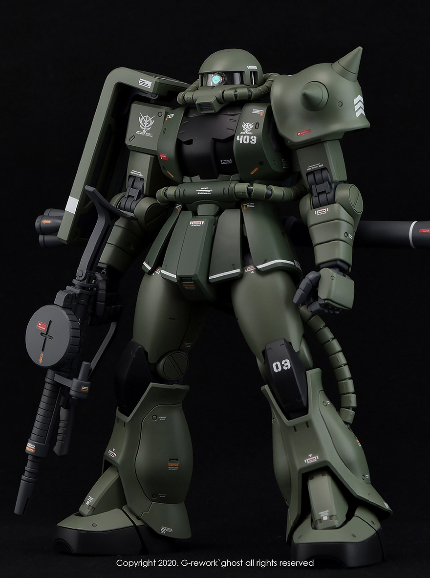 Water Decal 011 MG1/100 MS-06F/J ZAKUII 2.0 ยี่ห่อ Ghost-Decal