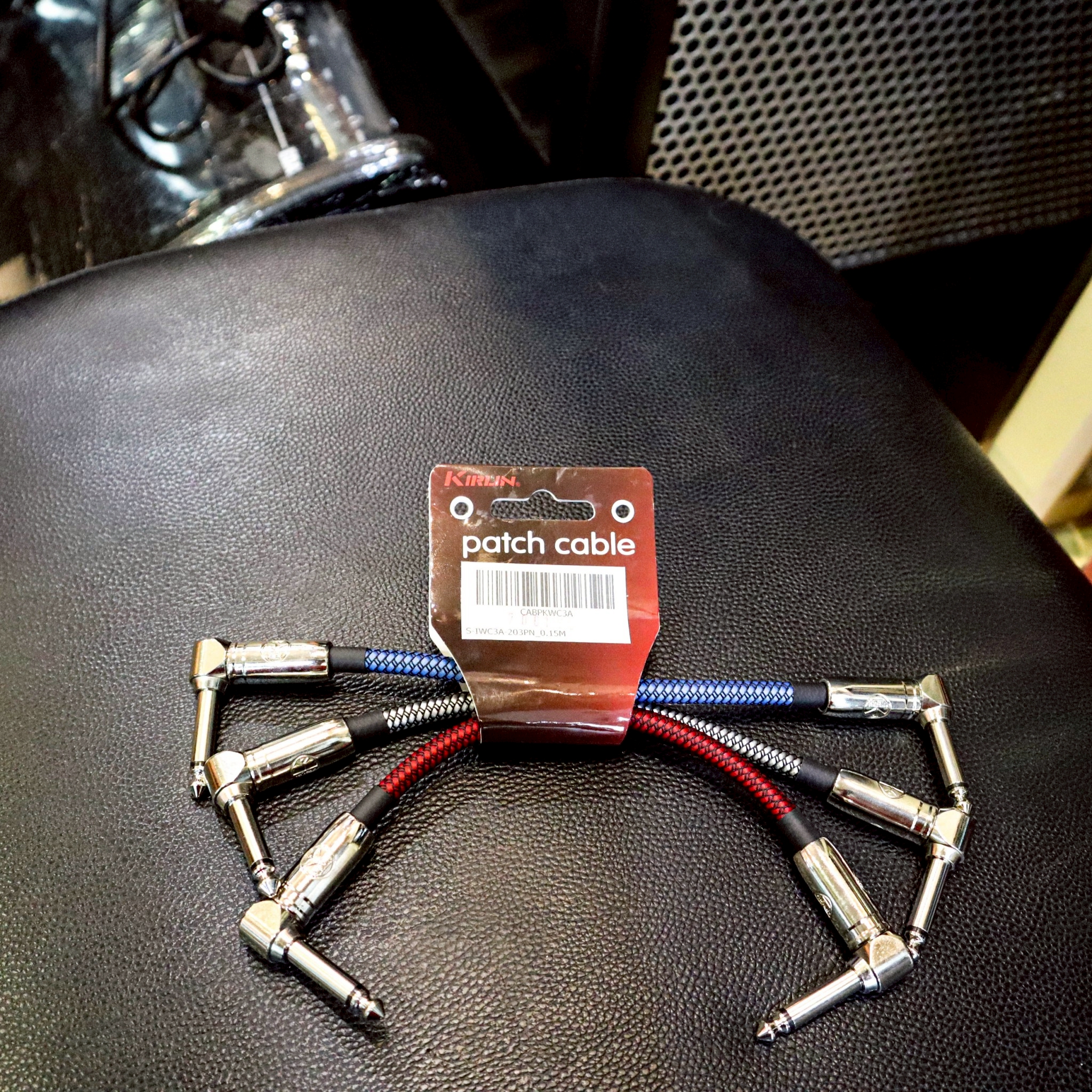 สายพ่วงเอฟเฟค Kirlin IWC3A-203PN ใช้ต่อกับเอฟเฟคก้อนกีต้าร์/เบส ยาว 15 ซม. รับประกันของแท้