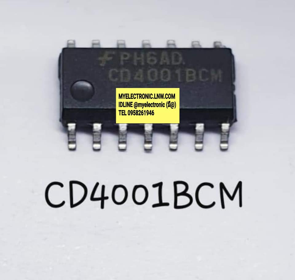 IC CD4001BCM ยี่ห้อ FACHILD ตัวถังSMD14ขา ราคา ตัวละ