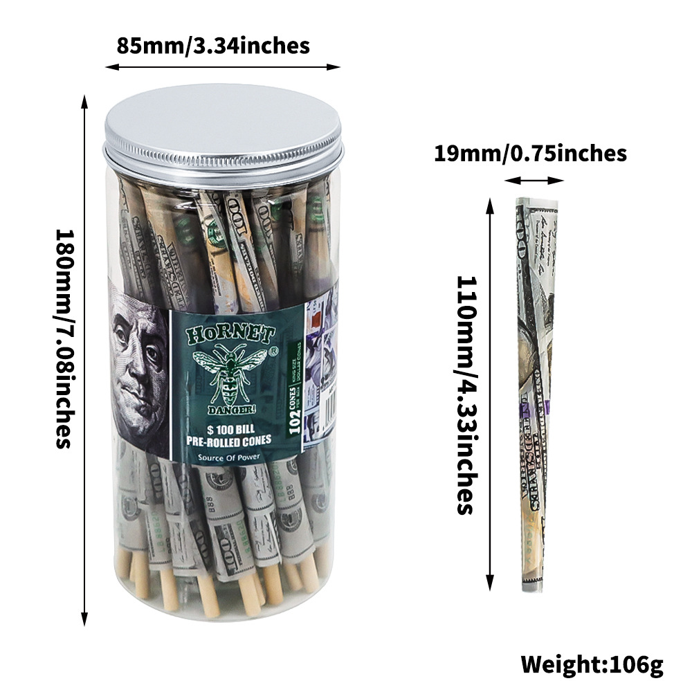 Pre Rolled Cones Dollar Bill Hornet (King Size)