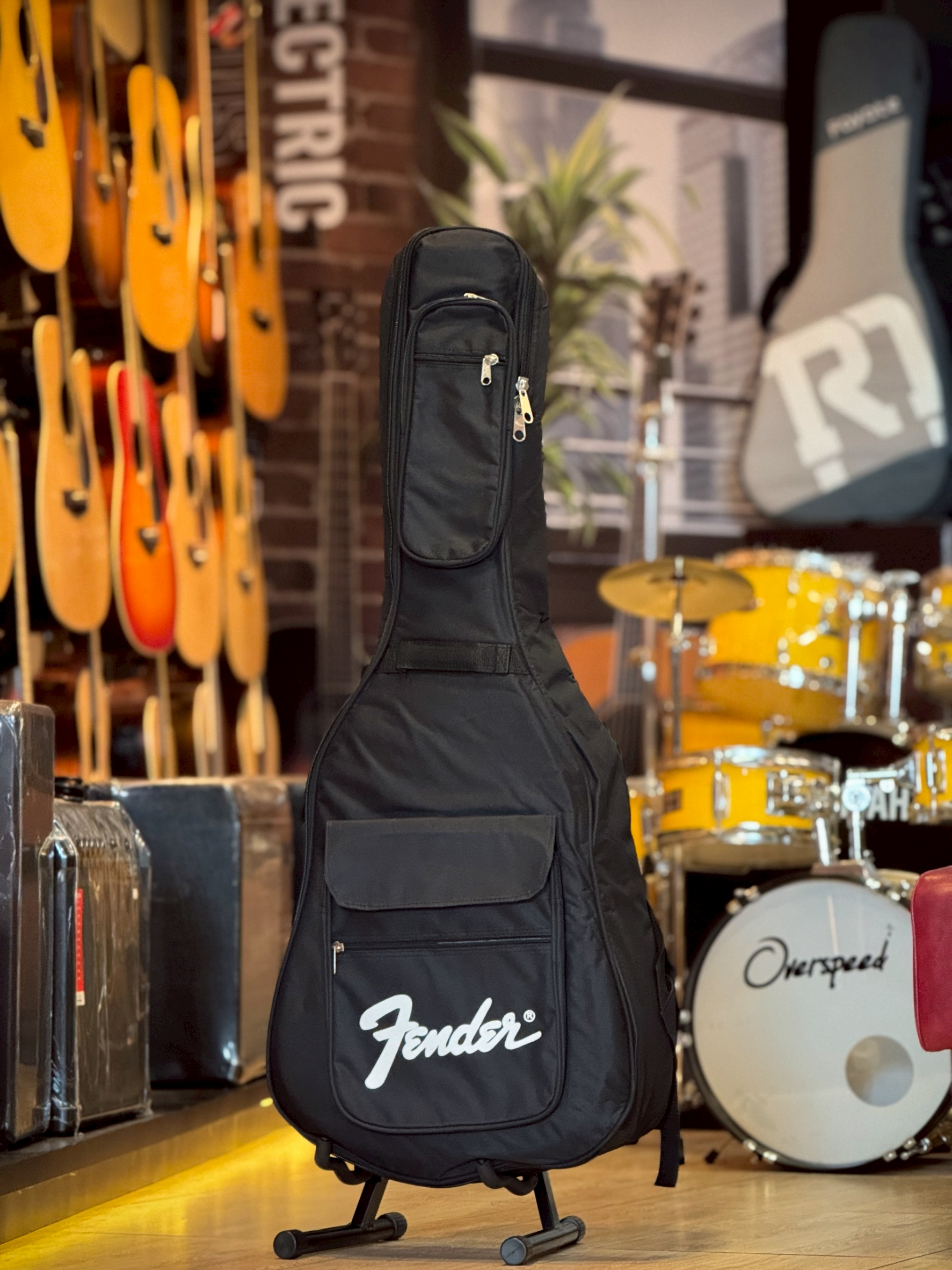 กระเป๋ากีต้าร์โปร่ง Fender ใส่ได้ถึง 41 นิ้ว บุฟองน้ำหนา 5 มิล สีดำ ✅ คละแบบ-เพิ่มช่องกระเป๋าคอ