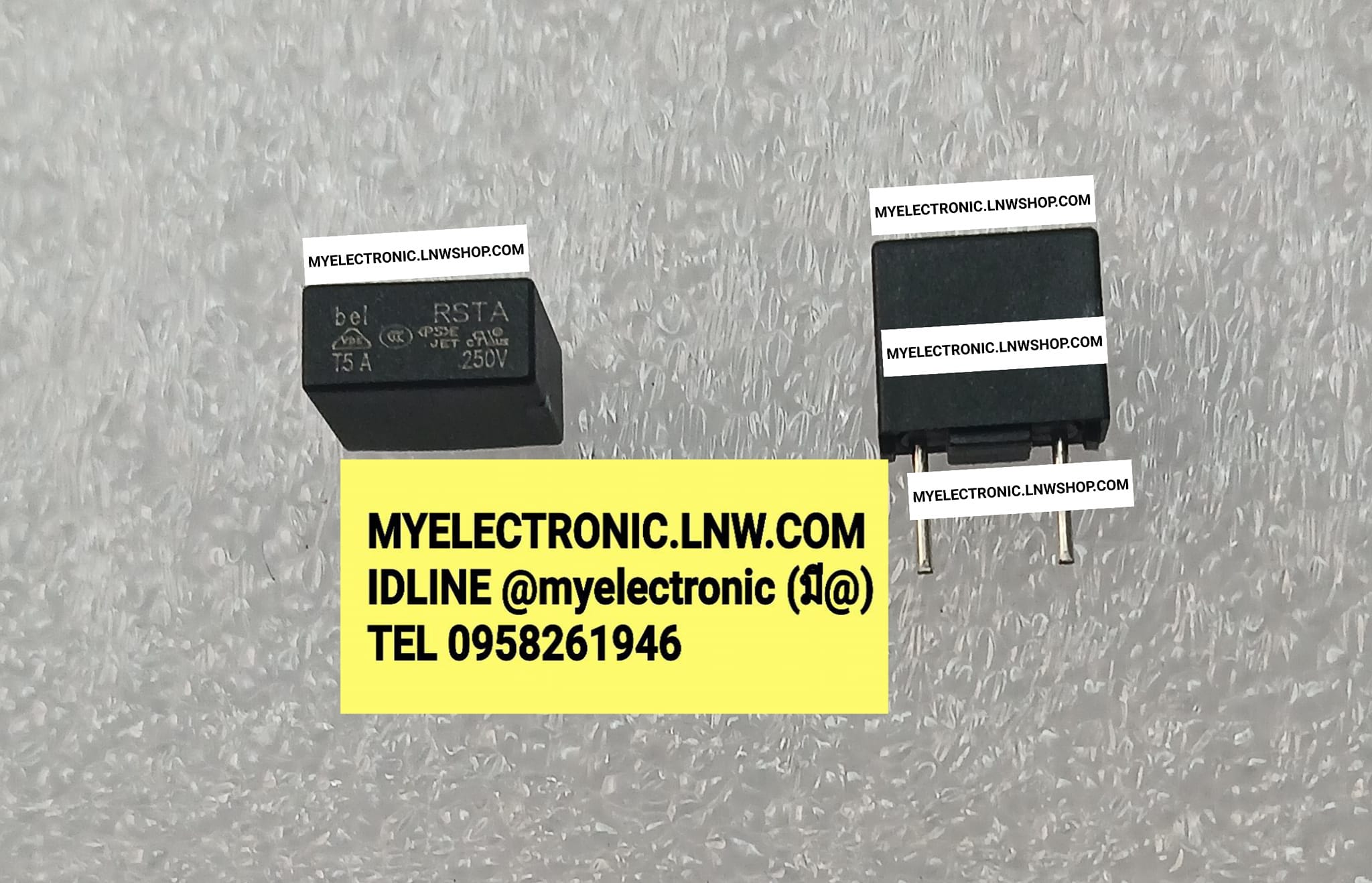 ขาย ฟิวส์T5A250V ฟิวส์ T5A250V FUSE T5A250V ไมโครฟิวส์ MICRO FUSE ทรงสี่เหลี่ยม สีดำคล้ำ สีน้ำตาล 2ขา ลงพื้น ลงบอร์ด ยี่ห้อ ราคา ตัวละ . . . . หน่วย บาท