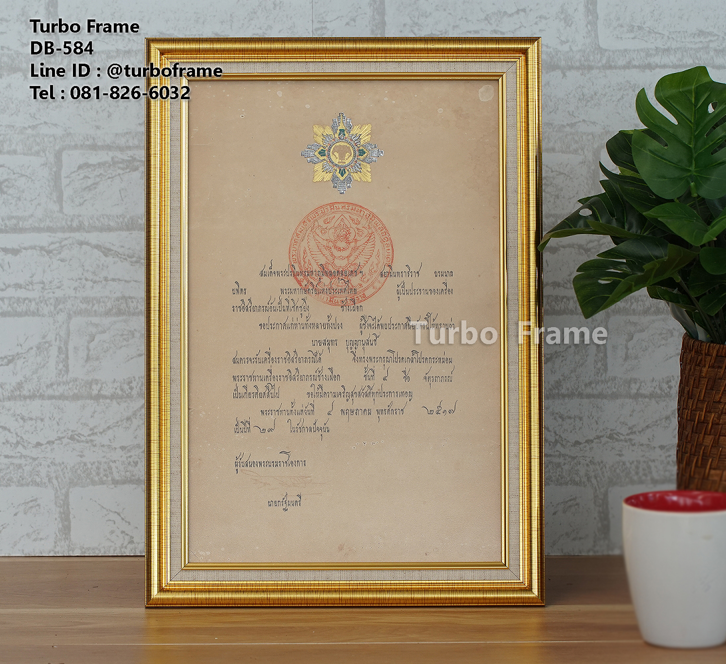 กรอบรูปสำหรับใส่เครื่องราชอิสริยาภรณ์ DB584xi
