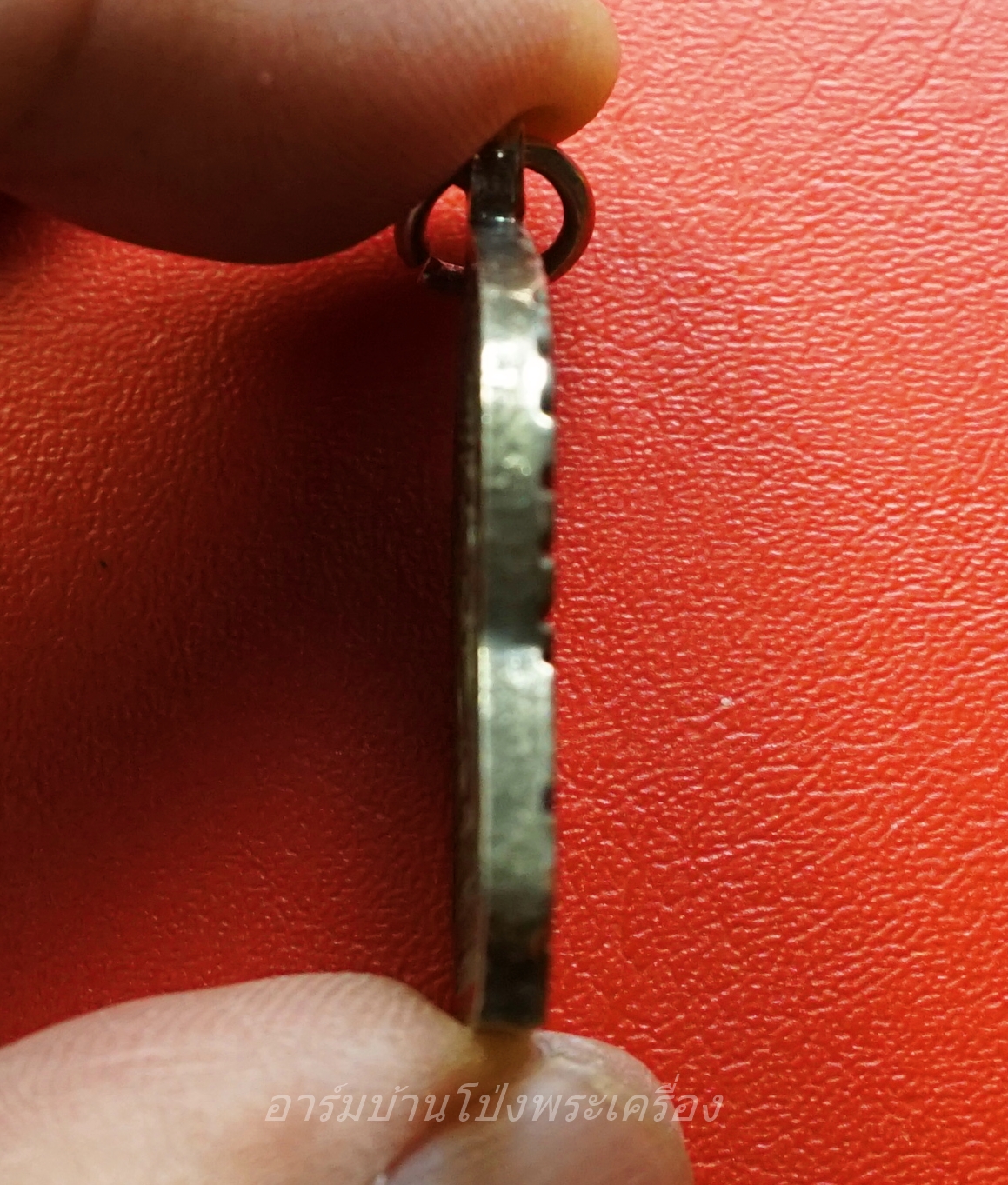 พระอธิการบัว วัดเขาแดน ที่ระลึกฉลองสมณศักดิ์พัดยศ เนื้อกะไหล่เงิน(องค์ที่1)