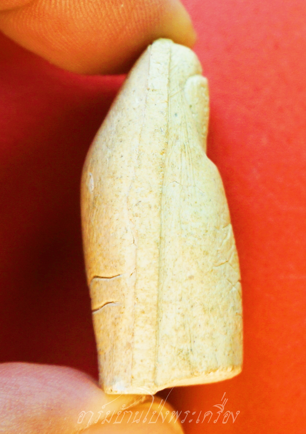 หลวงพ่อคูณ วัดบ้านไร่ นิ้วโป้งจำลอง ลงอักขระยันต์ ปี๒๕๓๖ เนื้อผง(องค์ที่8)