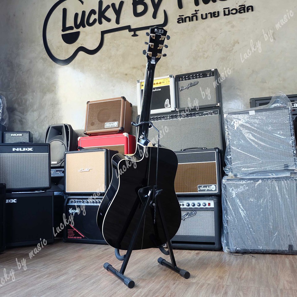 กีต้าร์โปร่งไฟฟ้า Enya Ed18 EQ สีไม้