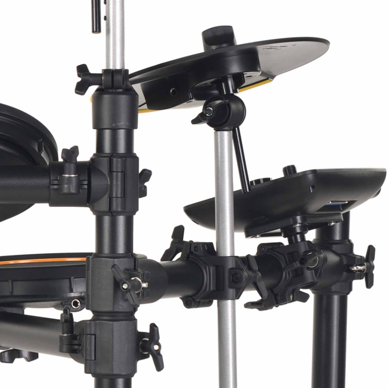 กลองไฟฟ้า Hampback MK1S PRO สีเหลืองดำ หนังมุ้ง กระเดื่องจริง พร้อม ไม้กลอง 1 คู่ สายแจ็ค