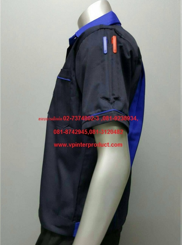 เสื้อช่าง เสื้อช็อบ แขนสั้น สีเทา สีเลือดหมู สีน้ำตาล สีฟ้า สีเขียว สีขาว สีกรมท่า ราคาถูก พร้อมส่ง