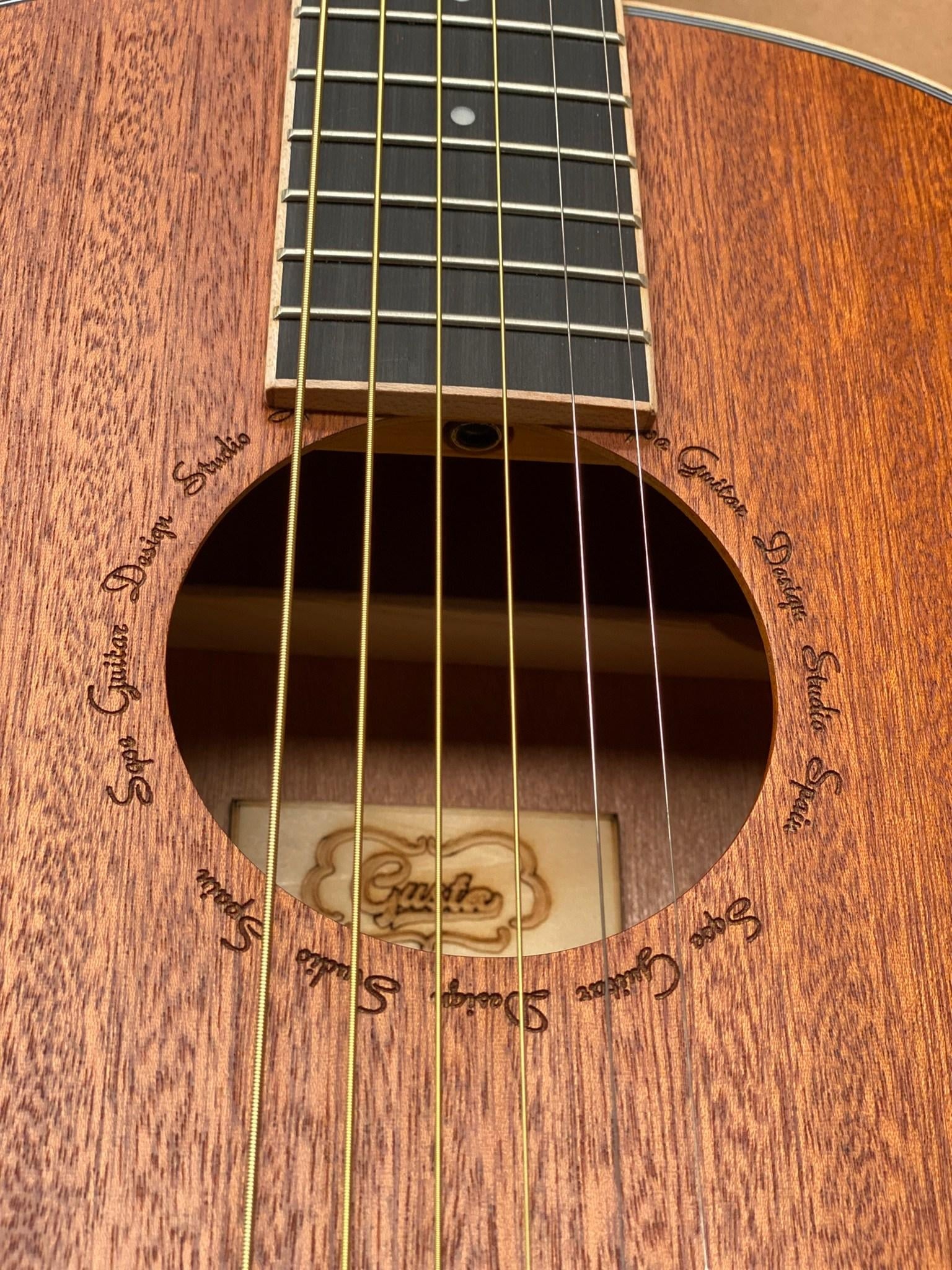 กีต้าร์โปร่งไฟฟ้า Gusta รุ่น MM11 ไม้หน้ามะฮอกกานี ขนาด 34 นิ้ว