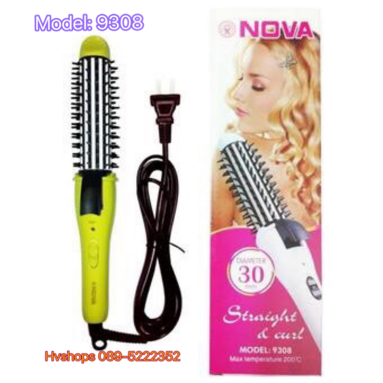 เครื่องหนีบผม ม้วนผม 3 in 1 NOVA รุ่น 9308