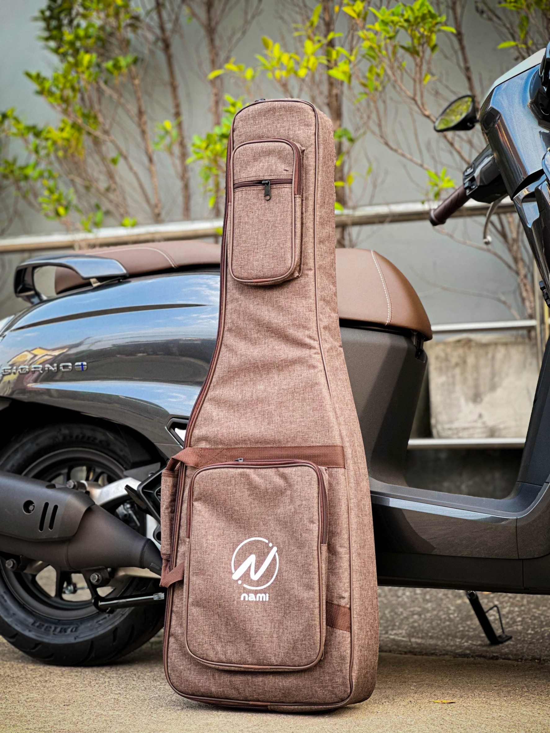 Nami ซอฟเคสกีต้าร์ไฟฟ้า บุฟองน้ำ 12 มิล กระเป๋ากีต้าร์ไฟฟ้า กันน้ำได้ เลือกสีได้ มีหูหิ้ว/สะพายหลัง