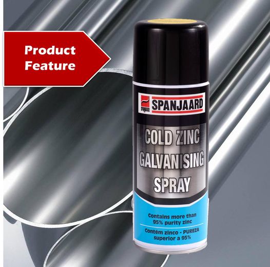 SpanJaard Cold Zinc Galvanising Spray ป้องกันสนิมบนโลหะได้อย่างมีประสิทธิภาพ เหมาะสำหรับใช้กับเหล็กกัลวาไนซ์ เหล็กกล้า และโลหะอื่นๆ"* "ใช้งานง่าย แห้งเร็ว ทนทานต่อสภาพอากาศ ปกป้องโลหะของคุณจากสนิม*"