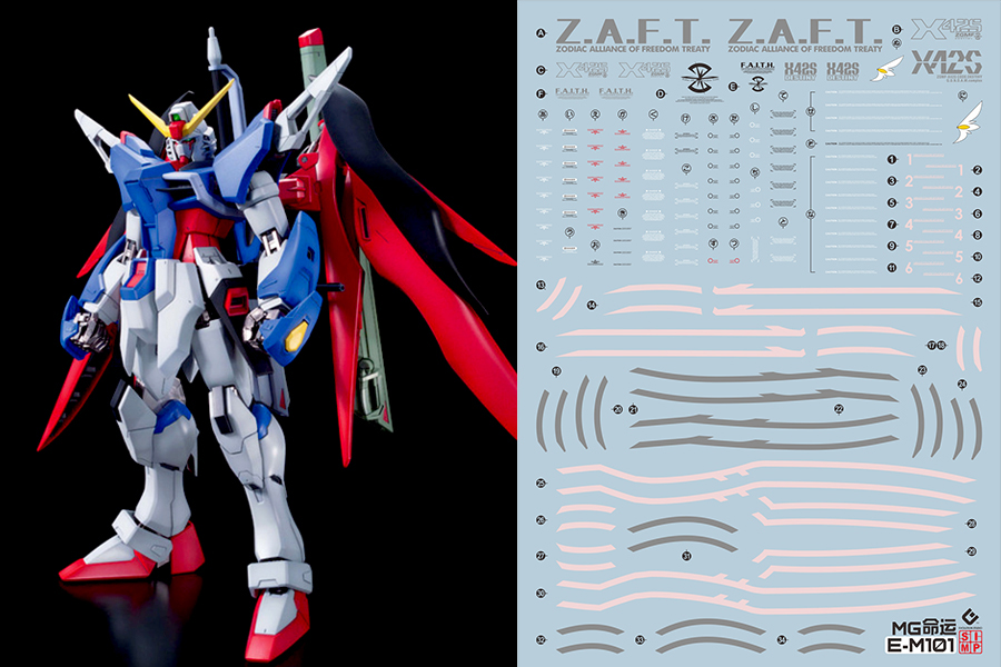 158 Water Decal MG 1/100 Gundam Destiny ยี่ห้อ S.I.M.P. Model Decal