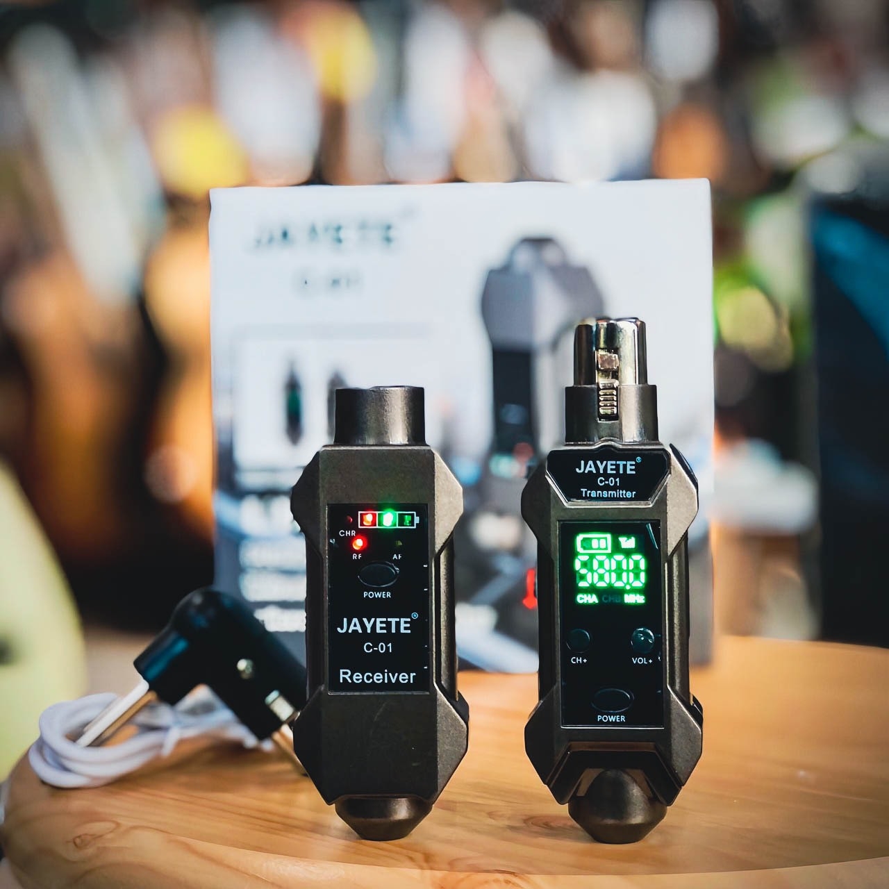 เครื่องส่งสัญญานไมโครโฟนไร้สาย C-01 UHF ตัวรับส่งสัญญาณไมโครโฟนไร้สาย 500~980MHz พร้อมไดนามิก ไวเลส ไวเลสไมโครโฟน