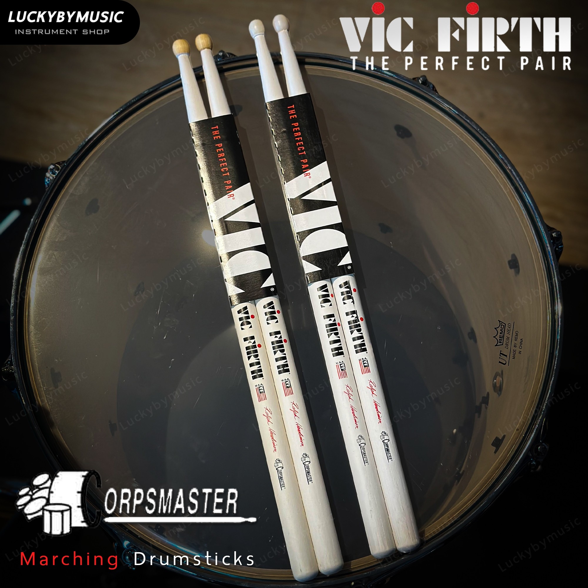 Vic Firth รุ่น SRHN ไม้สแนร์มาร์ชชิ่ง Vic Firth ไม้กลอง + รับประกันของแท้ ไม้กลองสแนร์มาร์ชชิ่ง (พร้อมส่ง)