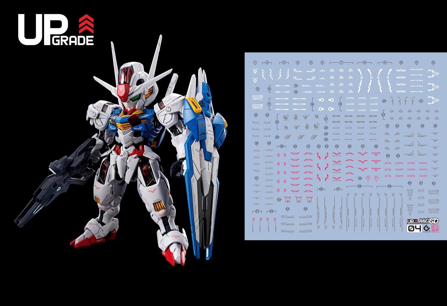 248 Water Decal MGSD Gundam Aerial ยี่ห้อ S.I.M.P. Model Decal