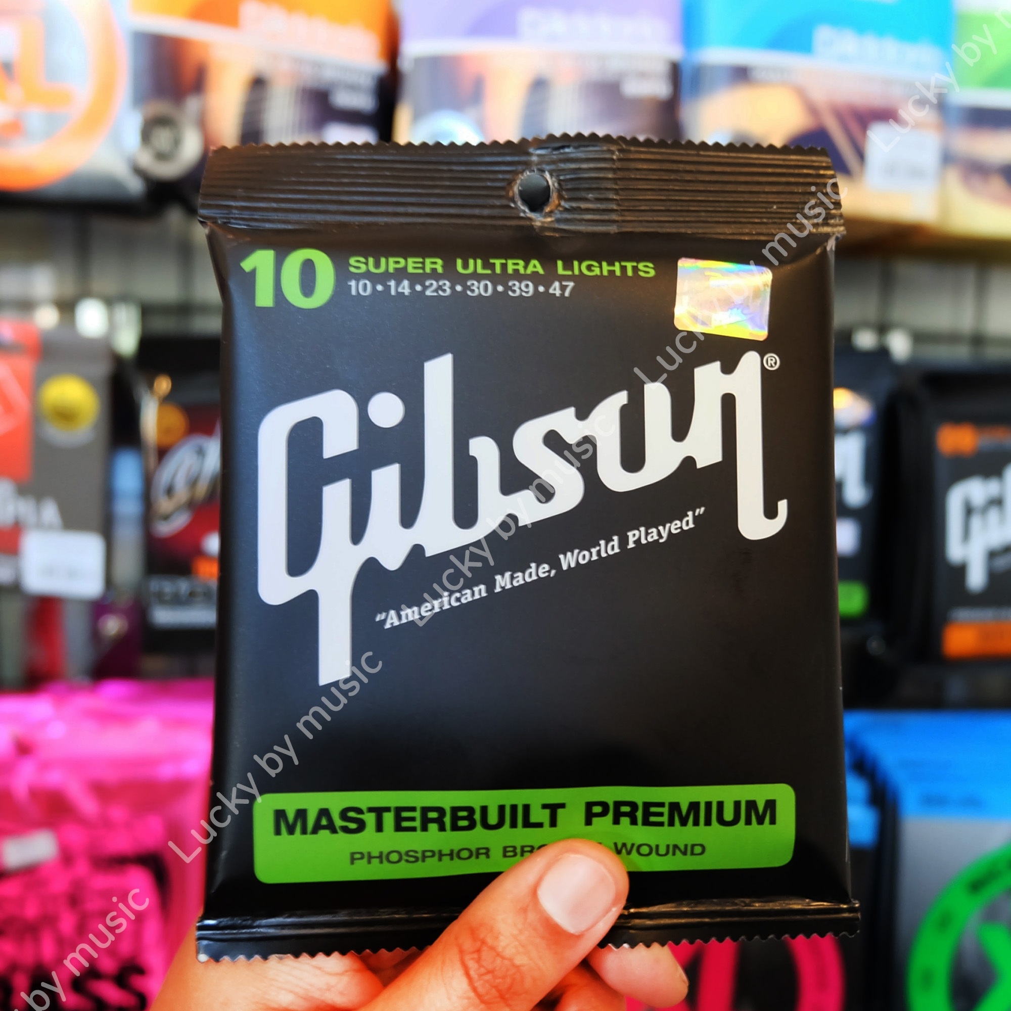 สายกีตาร์โปร่ง Gibson ครบชุด6เส้น เบอร์ 10 พร้อมชุดสุดคุ้ม Guitar Strings Gibson กิฟสัน กิ๊ฟสัน สายโปร่ง สายกีต้าร์โปร่ง