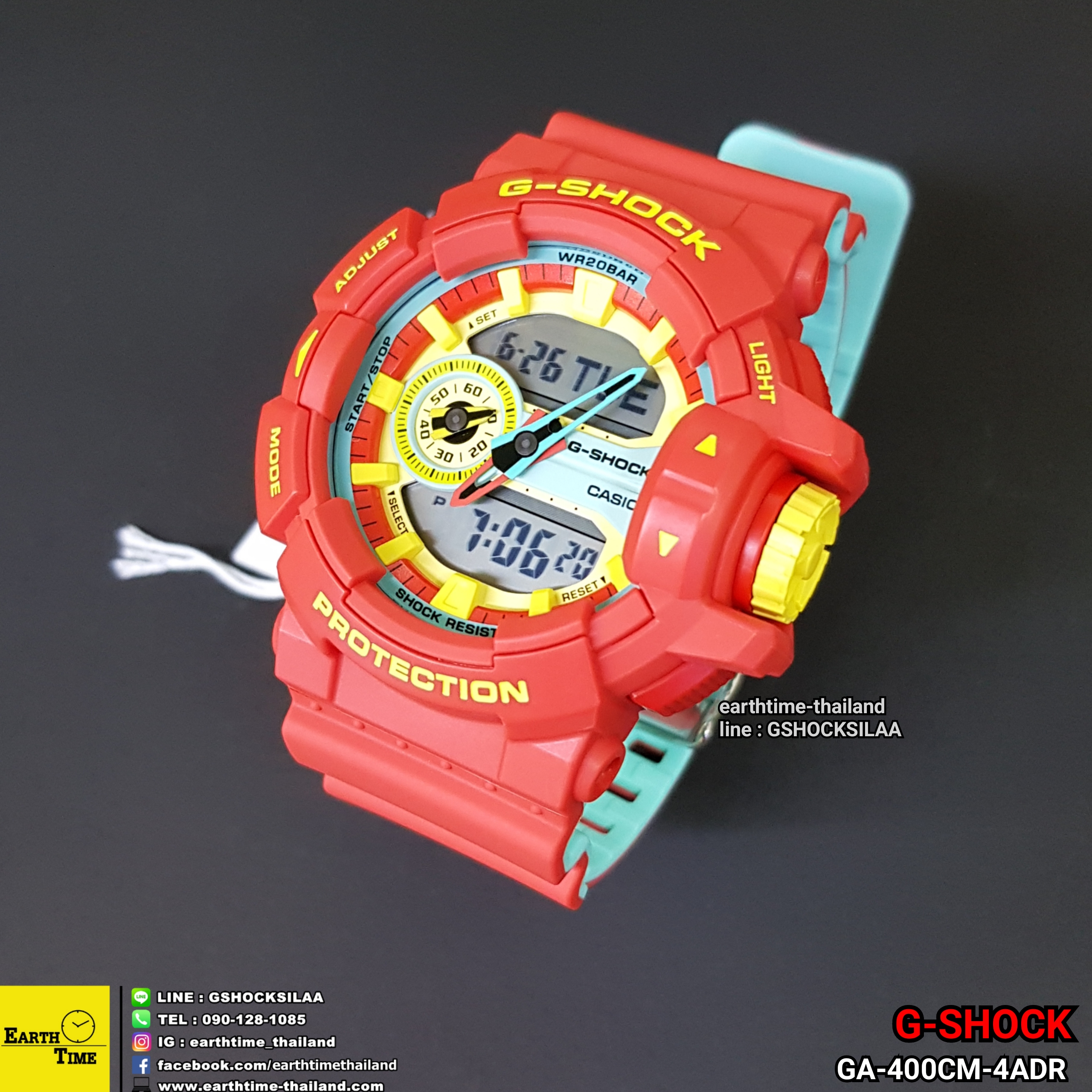G-Shock Breezy Rasta Color Series ของใหม่แท้100% รับประกัน 1 ปี GA-400CM-4ADR