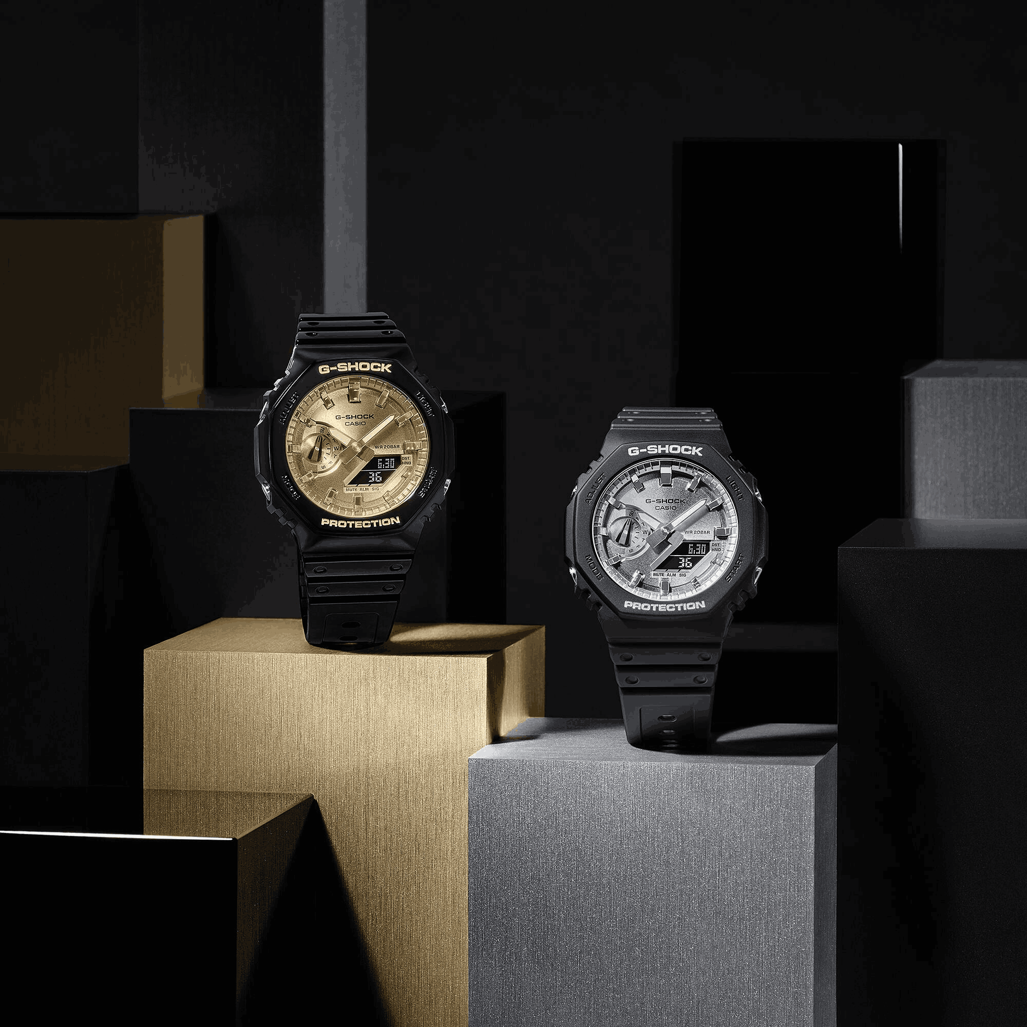 GA-2100GB-1A l Black and Gold & Black and Silver Series l G-SHOCK