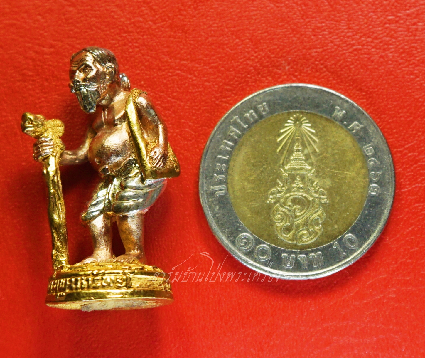 หลวงพ่อสมพงษ์ วัดใหม่ปิ่นเกลียว ปี๒๕๕๑ ชูชก รวย รวย รวย เนื้อสามกษัตริย์(องค์ที่1)