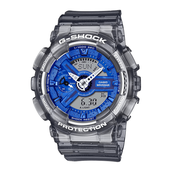 GMA-S110TB-8A l Translucent Gray with Metallic Blue Dial Series l G-SHOCK S Series
