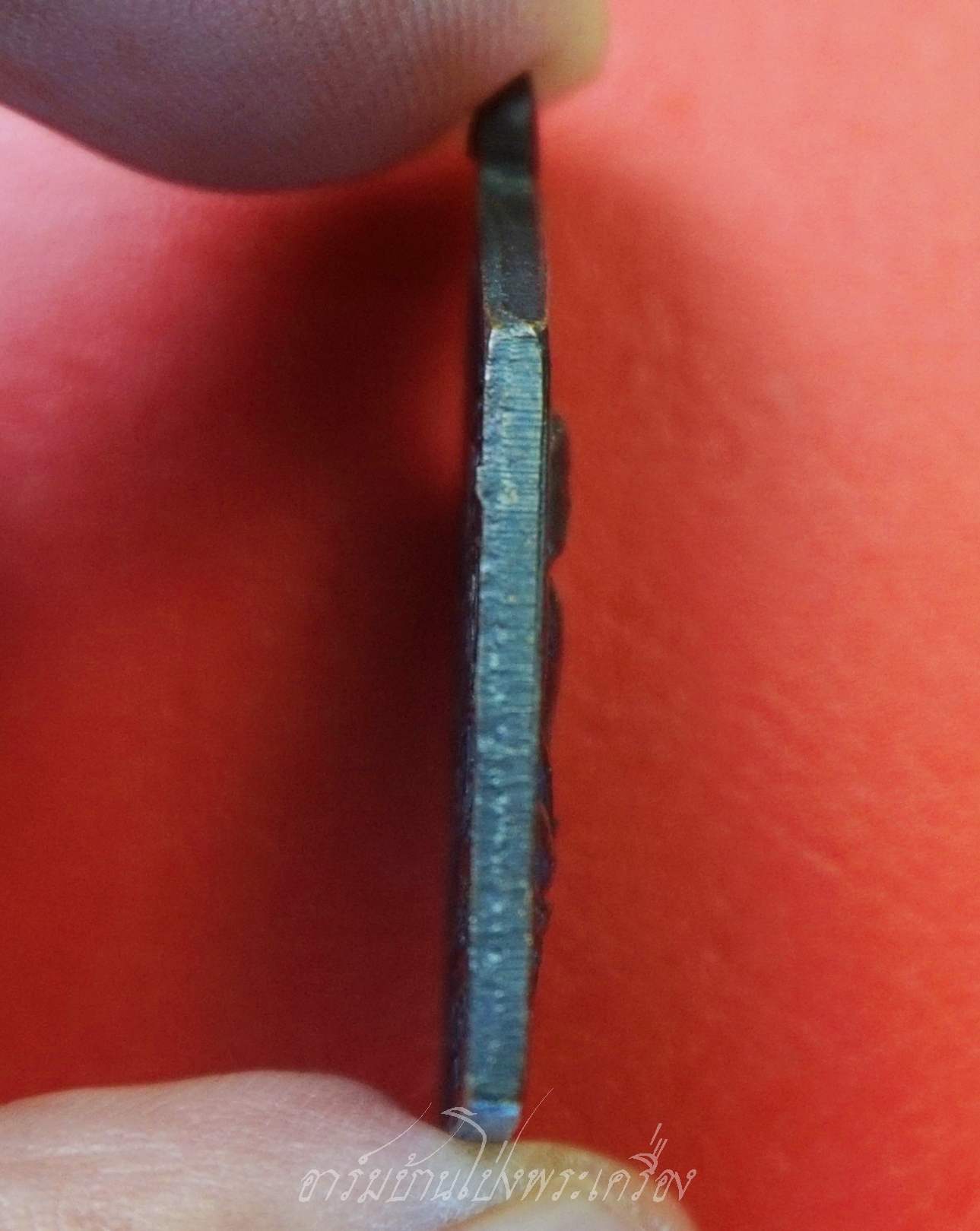 พระพุทธ วัดบ้านโป่ง หลังยันต์สามดวง เนื้อทองแดงรมดำ(องค์ที่1)