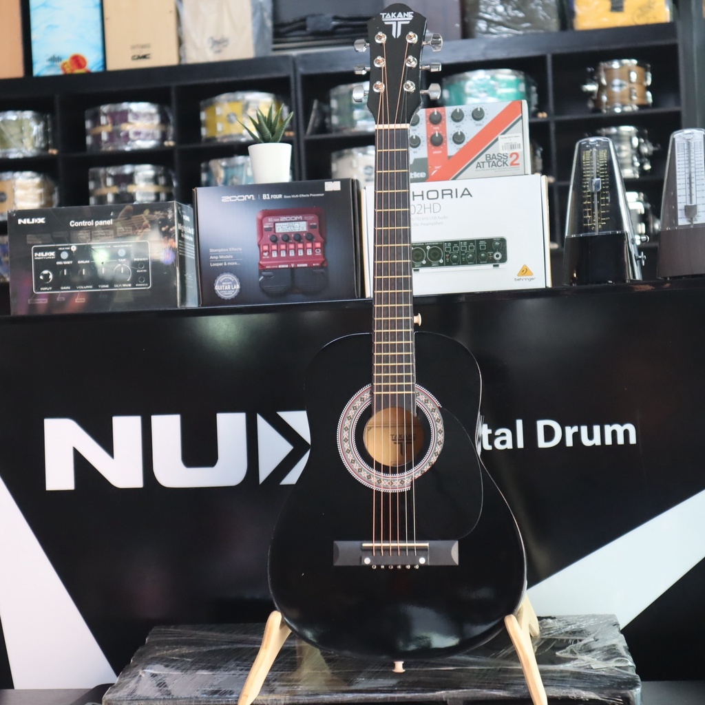 TAKANE รุ่น TN-34 กีต้าร์โปร่ง 34นิ้ว สีดำ ของแถม 7 ชิ้น