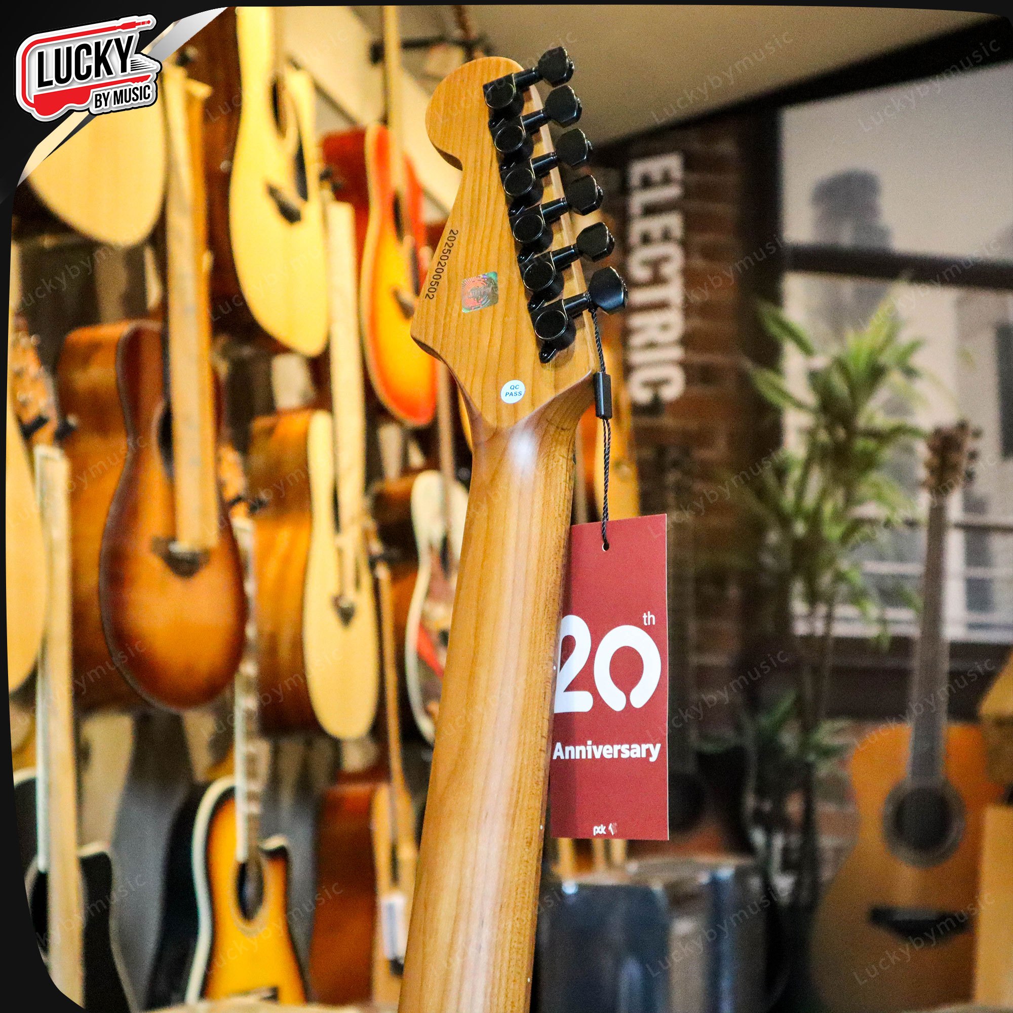 กีตาร์ไฟฟ้า Century Dark Series DSTR สีดำ/สีขาว เคลือบด้าน คอเผา ปิ๊กอัพ HH พร้อมกระเป๋า ปิ๊ก ประแจ คันโยก