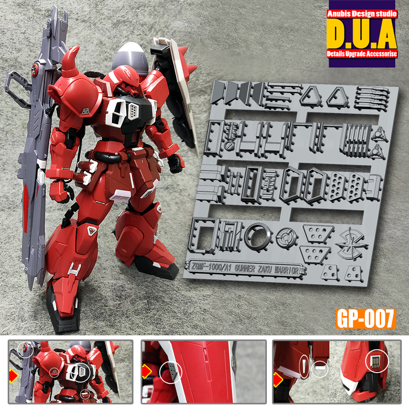 Preorder GP007 D.U.A.(Detals Upgrade Accessorise) 3D Printer Part MG1/00 Gunner Zaku Warrior ยี่ห่อ Anubis