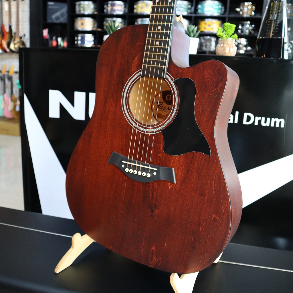 🔴 กีต้าร์โปร่ง Passion 41 นิ้ว มีเหล็กขันคอ พร้อมเซตของแถมเพียบ🎁 รับประกันสินค้า💯