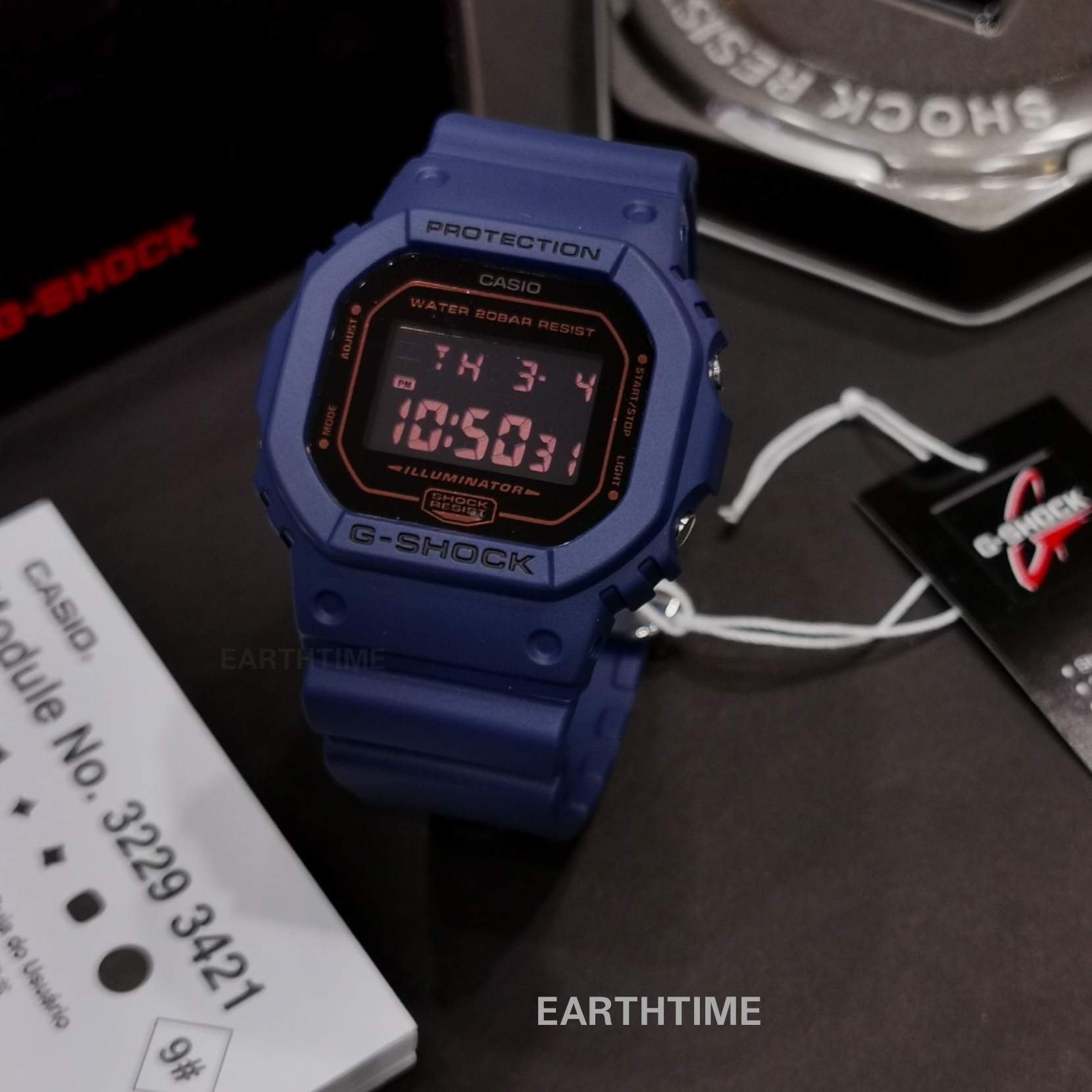 G-Shock Matte Black & Blue ของใหม่แท้100% รับประกัน 1 ปี DW-5600BBM-2DR