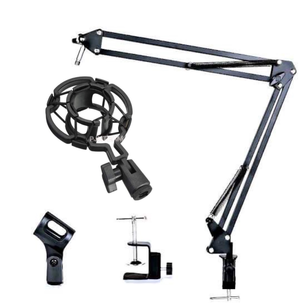 ขาจับไมโครโฟน สำหรับนักจัดรายการ หรือใช้ในการบันทึกเสียง ปรับระดับได้ โลหะแข็งแรง ขาจับไมค์อัด ทำจากโลหะ