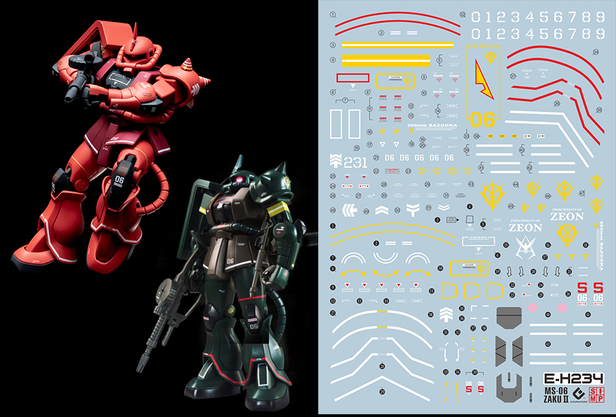 133 Water Decal HG1/144 ZakuII ยี่ห้อ S.I.M.P. Model Decal