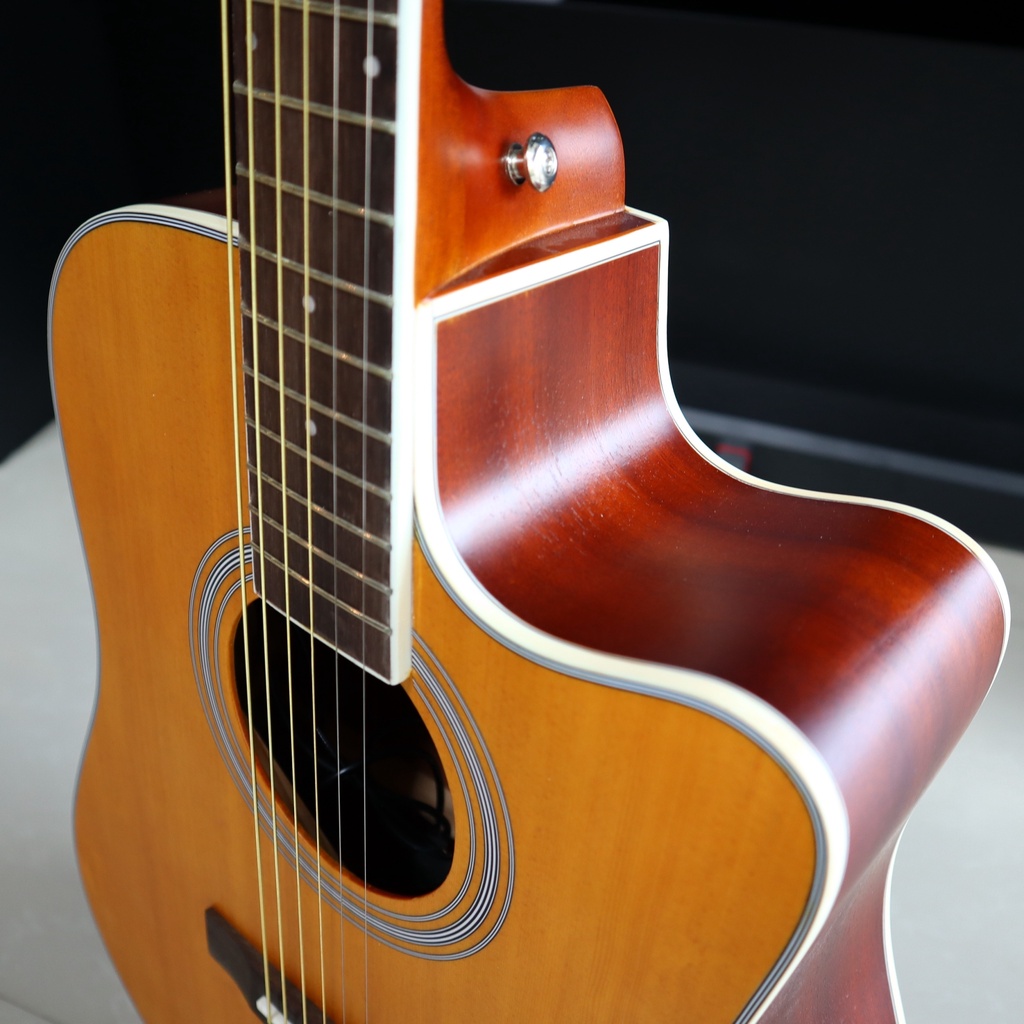 กีต้าร์โปร่งไฟฟ้า Kazuki LITE D41CE มาพร้อม Double OS1 Transacoustic