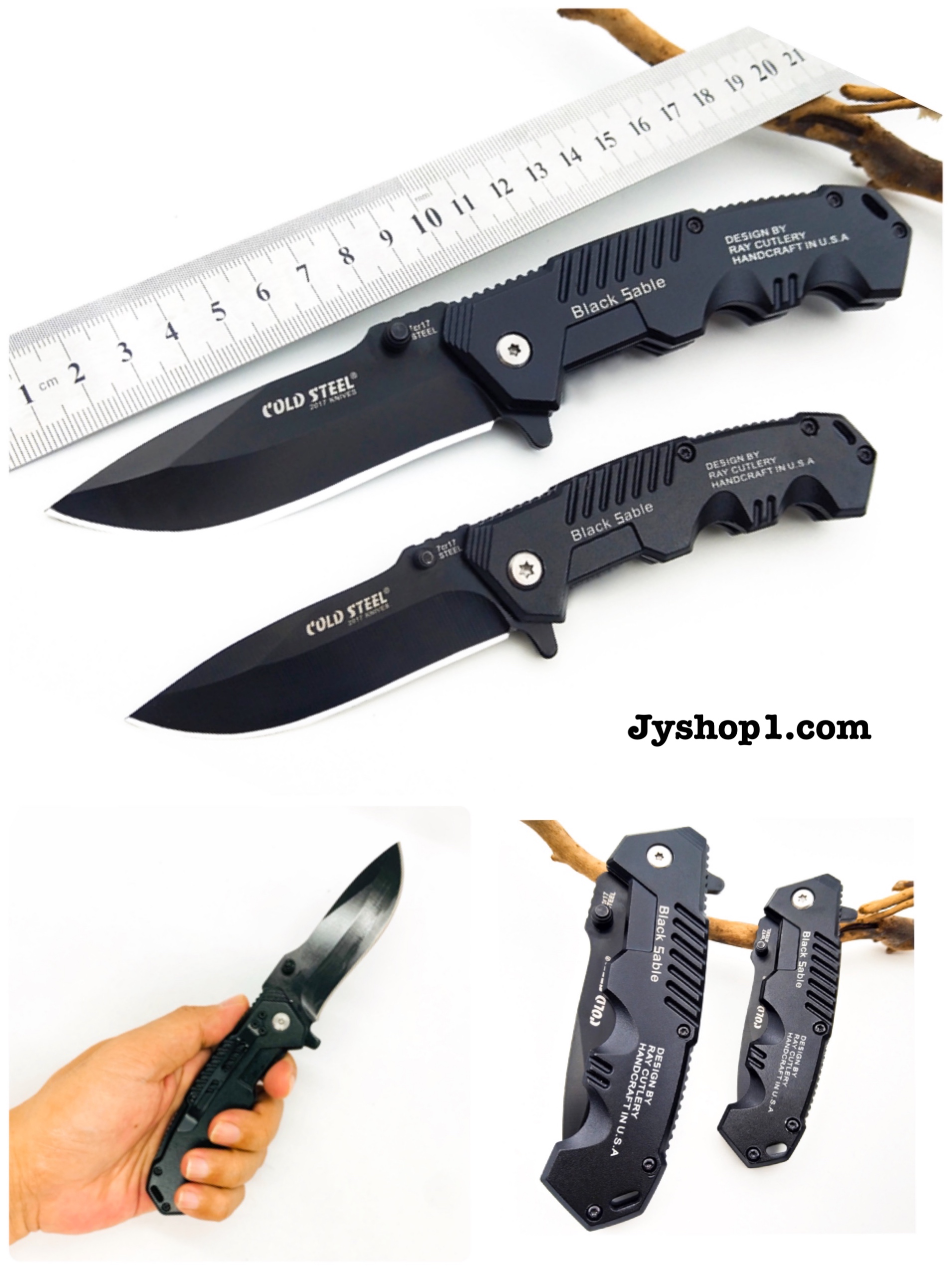 มีดพับ มีดพก Coldsteel Black Sable