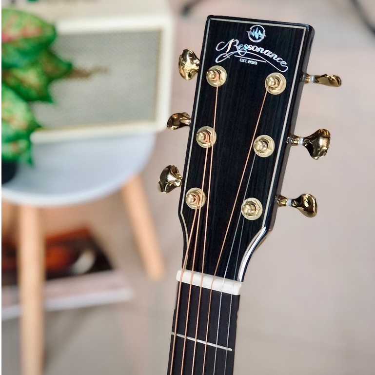 Resonance กีต้าร์โปร่งไฟฟ้า All Solid รุ่น R02 ไม้แท้ทั้งตัว มะฮอกกานี