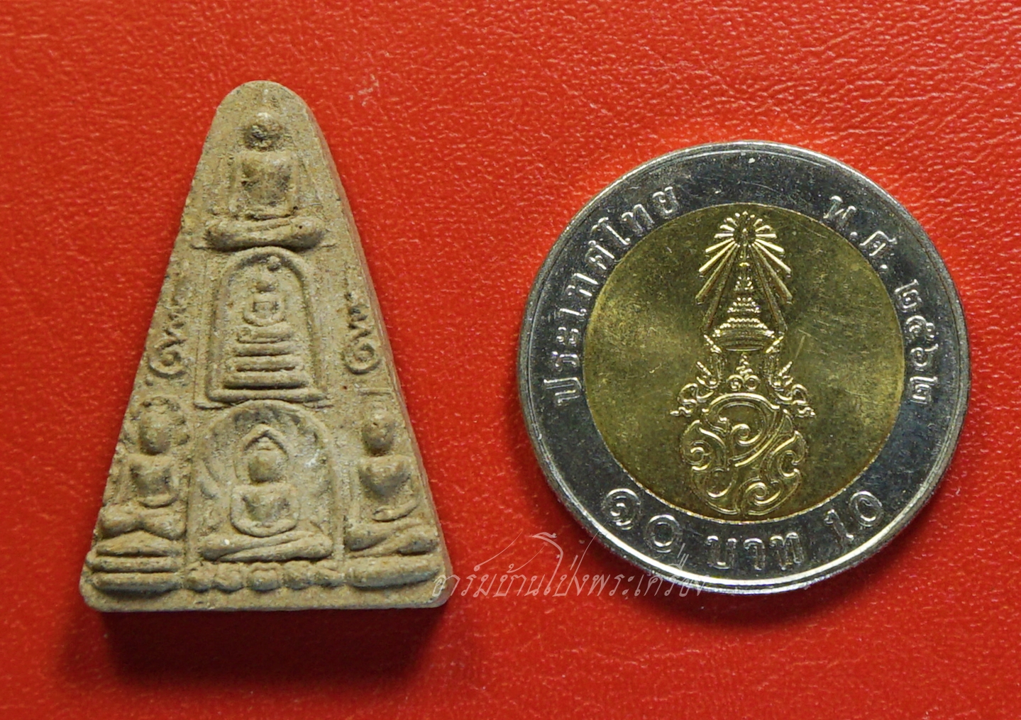 พระสุดยอดเบญจภาคี วัดสามง่าม จ.นนทบุรี เนื้อผงสีน้ำตาลอ่อน(องค์ที่1)