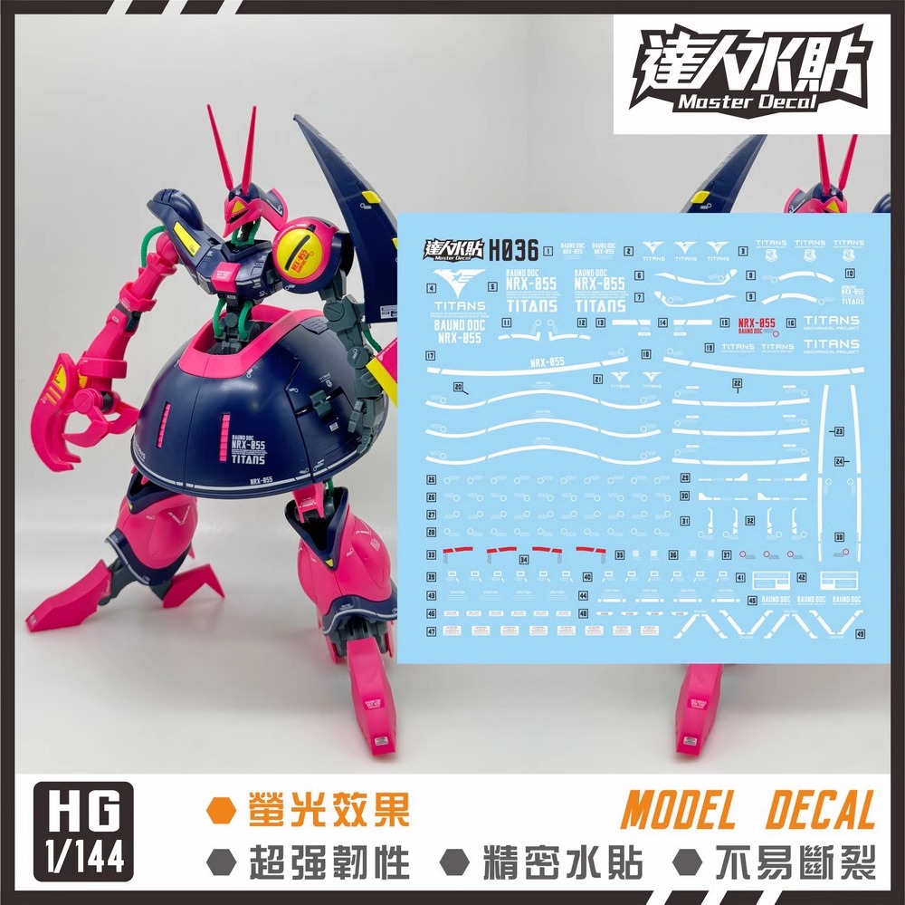 (Master Decal) Water Decal H036 HG1/144 BOUND-DOC