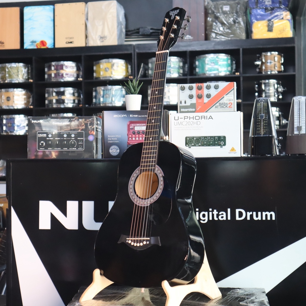 TAKANE 30" กีต้าร์โปร่ง รุ่น TN-30 สีดำ ของแถม 9 ชิ้น