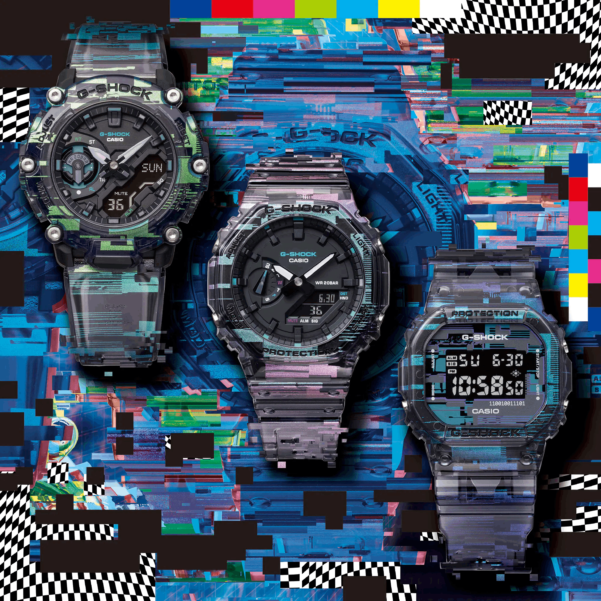 GA-2200NN-1A l Digital Glitch Series l ของใหม่แท้100%