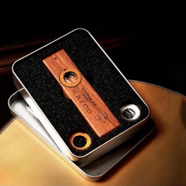 WOODMAN คาซูไม้ Kazoo มะฮอกกานี ให้เสียงนุ่ม มีความเป็นธรรมชาติ คาซู่ คาซู่ไม้ บรรจุในกล่องเหล็กสวยงาม