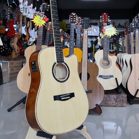 Preme รุ่น G410E II กีต้าร์โปร่งไฟฟ้า ขนาด 41 นิ้ว สีไม้