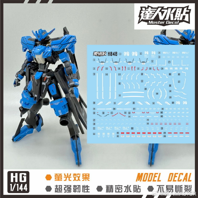 (Master Decal ) Water Decal H048 HG1/144 Gundam Vidar