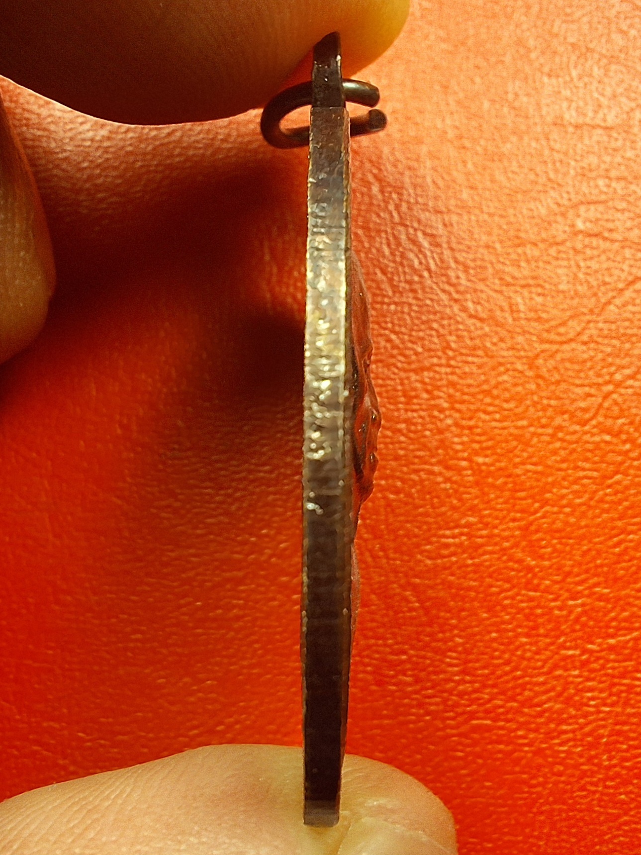 หลวงปู่ม่วง วัดยางงาม จ.ราชบุรี ปี๒๕๔๒ อายุ๘๙ปี เนื้อทองแดงรมดำ(องค์ที่1)