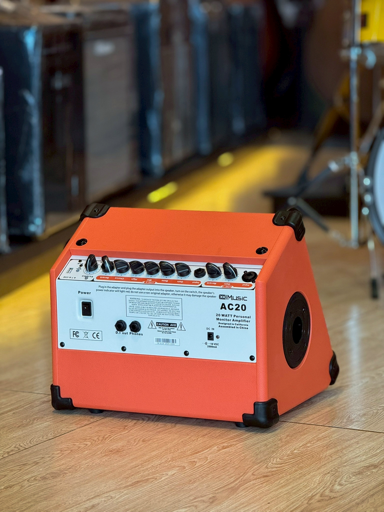 แอมป์กีต้าร์โปร่ง Cool Music รุ่น AC-20 แอมป์กีตาร์ มีบลูทูธ Acoustic ขนาด 20 วัตต์ มีช่องหูฟัง/input 2 ช่อง